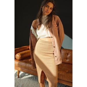 Free People || Skyline Ribbed Midi Skirt